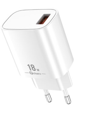 Cargador qcharx artemisia 3a 18w puerto usb blanco